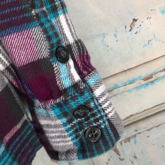 Patagonia Womans 2 (X Small) Fjord Flannel Organic Cotton Button Down Long Sleev - Picture 4 of 6